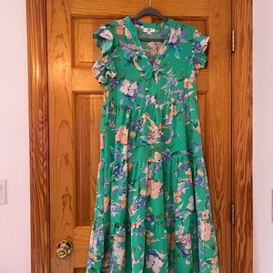 Entro Green Floral Dress